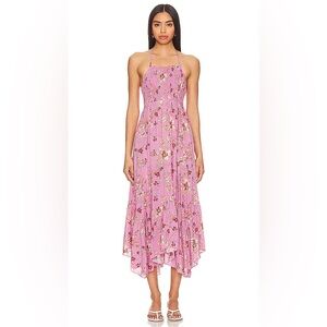 Free People Pink Floral High Low Dress
